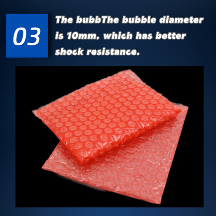 200pcs Red Bubble Bag Mailing Envelope Express Packaging Padded Bag for Shipping