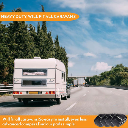 RV Support Brackets 4pcs Universal Stabiliser Pads Anti Sinking Feet For Trailer