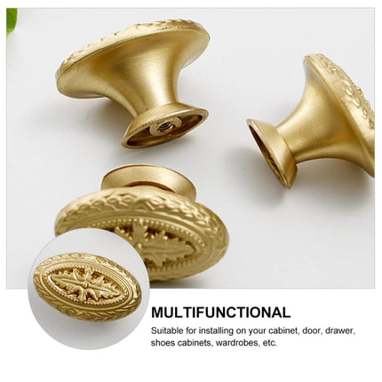 French Cabinet Door Handles Oval Shape Retro Style 2 Colours for Drawer Wardrobe