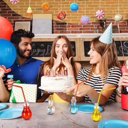 50PCS 100ML Transparent Bulb Bottle Plastic Candy Jar Storage Container Reusable