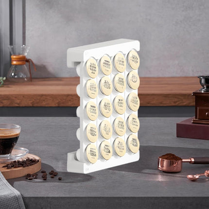 Wall Mounted Coffee Capsule Storage Rack SpaceSaving for Kitchen Cafe Countertop