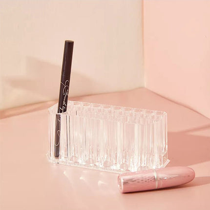 Makeup Brush Holder Cosmetic Organiser with 26 Slots Acrylic Pen Holder Durable
