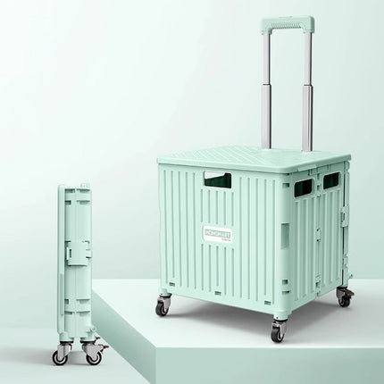 Portable Foldable Shopping Cart Grocery Trolley Wheels Collapsible Supermarket
