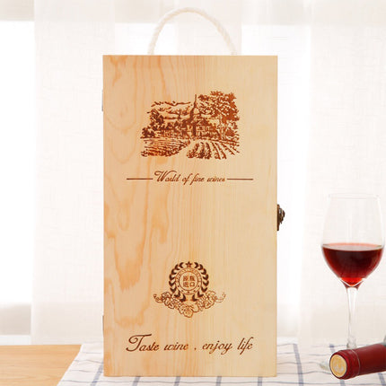 6pcs Red Wine Wooden Gift Box Packaging Storage Box for Wine Bottle Gifts