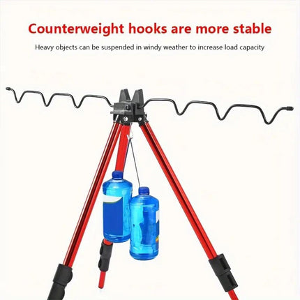 120cm Fishing Rod Holder Ground Insert Triangle Support Stand Casting Rod Rest