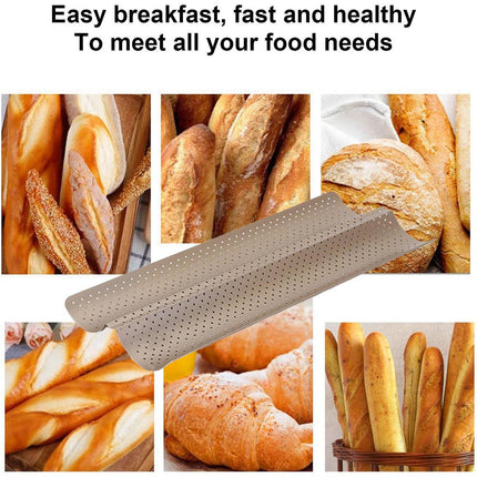Nonstick Baguette Baking Tray 2 Compartments Bread Mould  Homemade Bread Stick