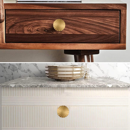 Sunflower Cabinet Handle Single Hole Gold Drawer Pull for Wardrobe Closet Door