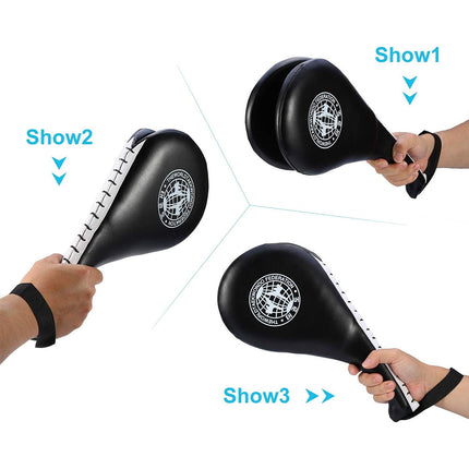 Taekwondo Kick Target 2PCS PU Foot Board Double Blade Training Pad 36 x 18cm