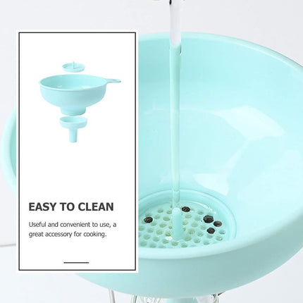 3 in 1 Multi Function Plastic Funnel Set Food Grade for Cooking Baking Liquid