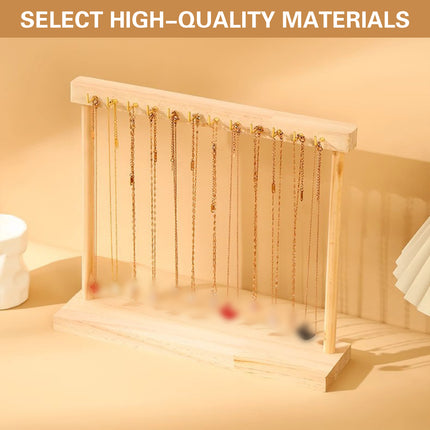 Solid Wood Necklace Jewelry Display Racks for Home Store Showcase Storage