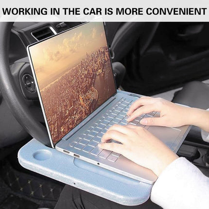 Car Steering Wheel Tray Table Coffee Holder Laptop Stand Sturdy Eating