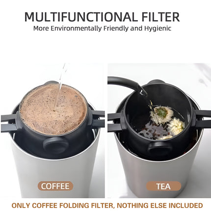 304 Stainless Steel Coffee Filter Reusable Cone Shaped Coffee Filter Durable