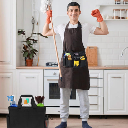 Multi Function Large Capacity Cleaning Tool Storage Bag with Adjustable Strap