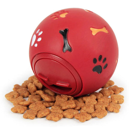 7.5cm Dog Pet Fun Tough-Treat Ball Tumbler Mental Food Dispenser Feeder Puzzle Toy