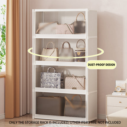 Dustproof Storage Cabinet with Clear Doors Large Capacity for Home Office Use