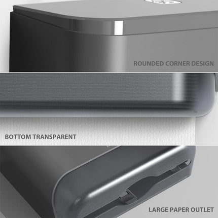 Wall Mounted Paper Dispenser Box Perforation Free Hand Towel Holder for Kitchen