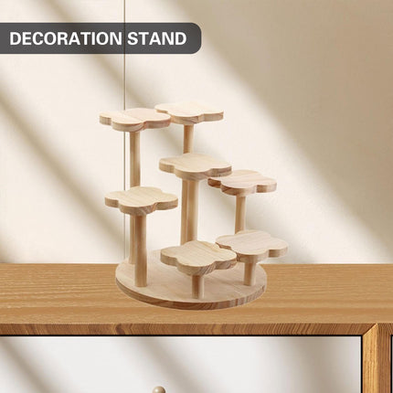 Desktop Storage Rack Wooden for Office Home Supplies Stationery Plants Display