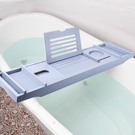 Retractable Bathtub Shelf Multifunctional Bath Rack With Phone Tablet Holder