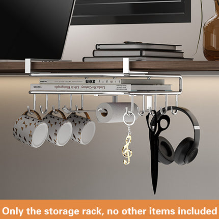 Cabinet Hanging Storage Rack Stainless Steel Silver Kitchen Organiser