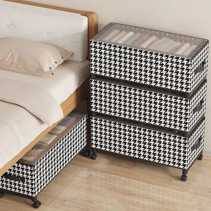 Under Bed Storage Box with Wheels Dustproof Large Capacity for Bedroom Storage