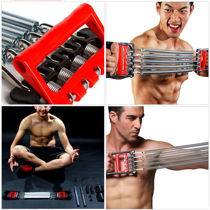 Mens Chest Expander Resistance Bands Pedal Puller Home Gym Workout Equipment