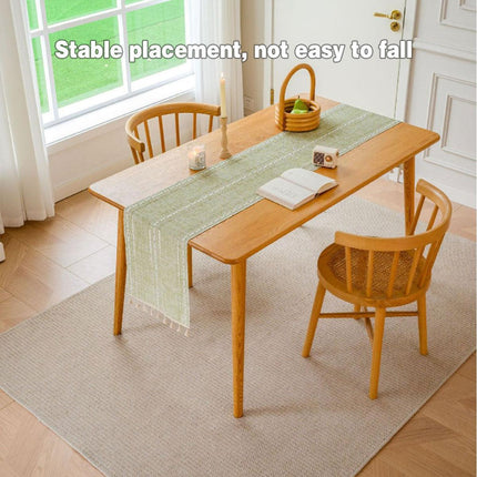 Solid Colour Woven Hollow Fringe Table Runner Home Dining Tablecloth Decoration