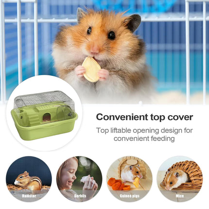 Hamster Cage Plastic Acrylic Ventilated Double Level 35 x 25 x 18.5cm 4 Colours