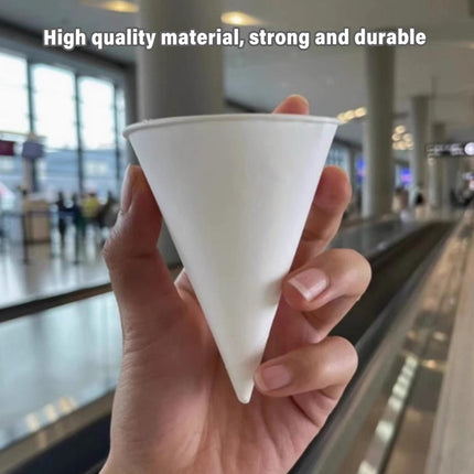 200pcs White Paper Cup Conical Pointed Bottom Small Straight Drink Cup for Water