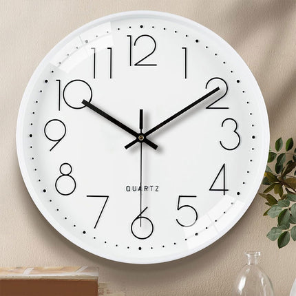 Wall Clock Silent 30cm Round Quartz Hanging Clock for Home Office Living Room