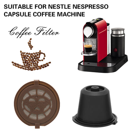 6PCS Reusable Coffee Capsule Coffee Filter Food Grade Fit Most Coffee Machines