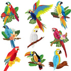 6/9/12pcs Parrot Charm Party Decoration Props Tropical Theme Decor Accessories