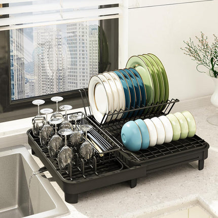 Kitchen Bowl Plate Storage Rack Sink Chopstick Holder Dish Draining Shelf