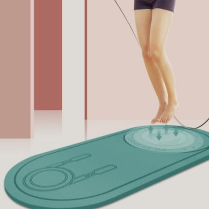 Soundproof Shock Absorbing Jump Rope Mat Non Slip TPE Material for Home Gym