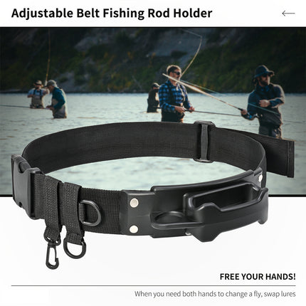 Fly Fishing Hand Rod Holder Adjustable Belt Rod Holder for Fishing Belts Wading