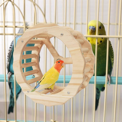 Wooden Parrot Toy Bird Cage Climbing Ladder Swing Stand Play Accessories