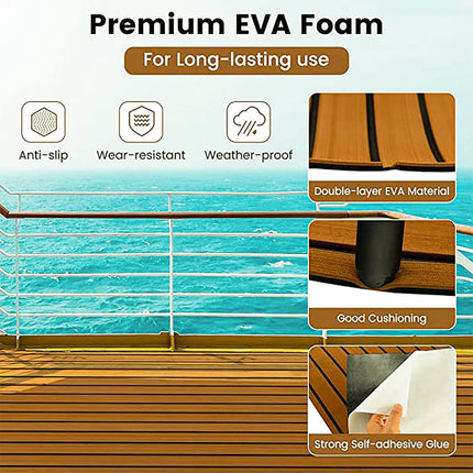 Protective Floor Mats Non Slip Outdoor Decking Mat for RV Caravan Yacht Surface