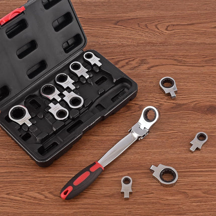 12 In 1 Head Changeable Ratchet Box Wrench Set Home Garage Mechanical Tools Kit