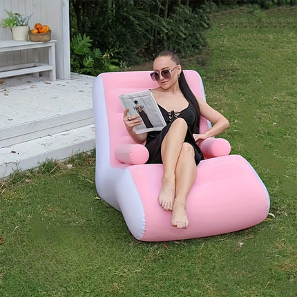 Portable Inflatable Lounge Sofa Chair Outdoor Recliner Air Couch Folding Seat