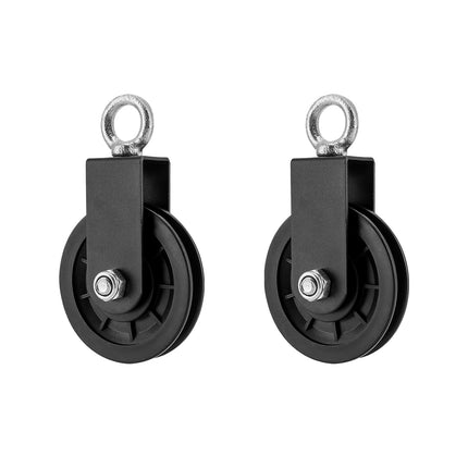 2PCS Aluminum Pulley Sliding Cable Bracket Wheel Gym Fitness Equipment Accessory