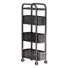 Multi Shelf Bathroom Storage Trolley Organizer with Pull Out Drawer Unit Stand
