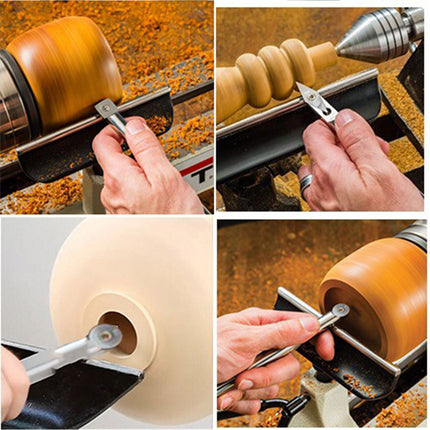 8PCS Wood Lathe Turning Tool Set High Speed Steel For Woodworking Craft Durable