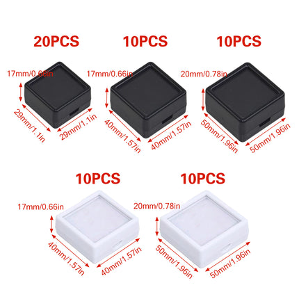 Glass Cover Transparent Bare Stone Box Diamond Acrylic Gem Display Storage Props