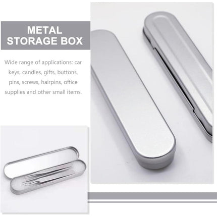 20PCS Metal Pencil Box Storage Case Tin Pen Holder Durable Packaging Organizer