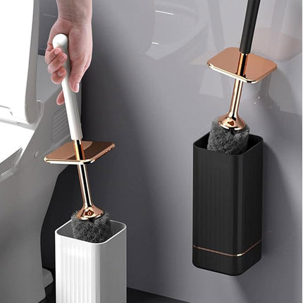 Wall Mounted Toilet Brush Holder Set Bathroom Cleaning Brush for Home Restroom