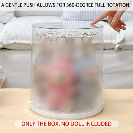 Doll Pendant Display Box Transparent Rotary Hand Operated Blind Box Storage Rack