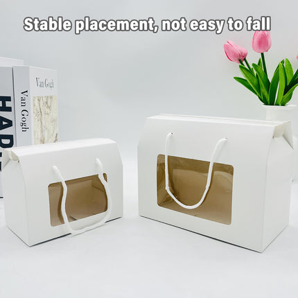 20pcs Window Handle Gift Box Folding Paper Biscuit Packaging Box for Party Favor