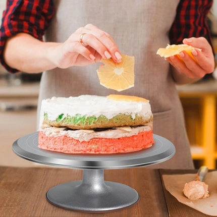 Cake Turntable Aluminum Alloy Revolving Stand for Cake Decorating Baking Use