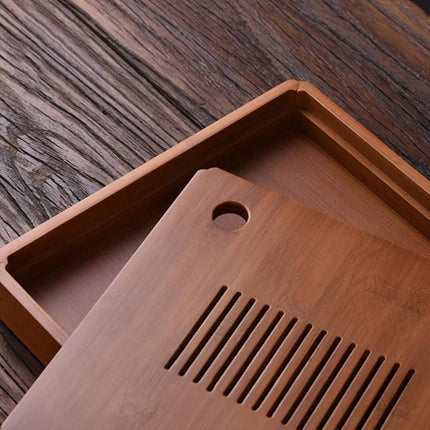Elegant Bamboo Tea Tray Set Simple Tea Accessories Stand for Home and Office