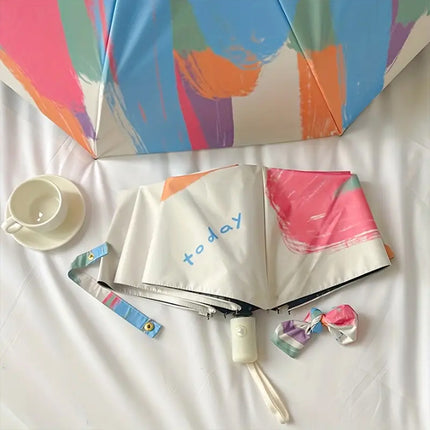 Folding Sunscreen Umbrella UV Protection Sunshade Portable Manual or Automatic