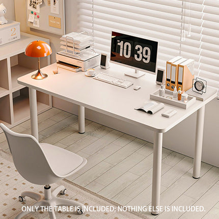 Compact Computer Desk White Study Table Home Office Workstation 100x60cm